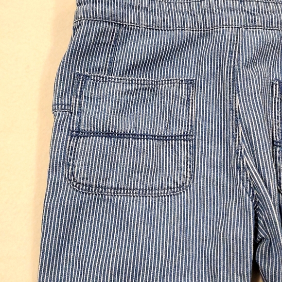 Zara Baby Blue & White Striped Overalls - Picture 6 of 6